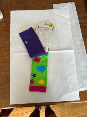 Teal and Navy Argyle & Polka Dot Socks 2 different pairs for one price